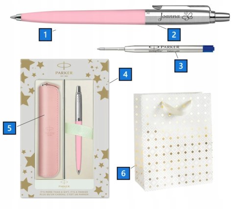 Długopis Parker Jotter Pastel Pink Z Grawerem w pudełku z Etui Róż Parker Długopis Parker Jotter Pastel Pink Z Grawerem w pudełku z Etui Róż Parker