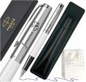 ZESTAW NA KOMUNIĘ PIÓRO PARKER JOTTER BIAŁE Z GRAWEREM Z ETUI PARKER