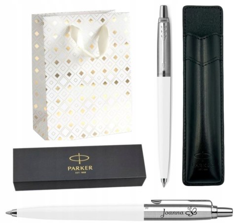 Długopis Parker Jotter Originals Ct biały z Grawerem i Etui Czarne Parker Długopis Parker Jotter Originals Ct biały z Grawerem i Etui Czarne Parker