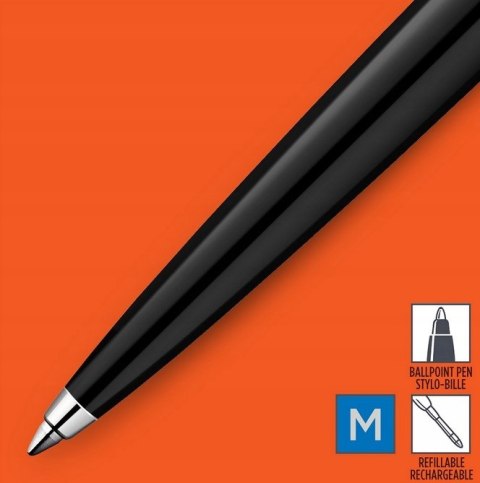 Długopis Parker Jotter Originals Czarny z grawerem i etui czarne na pasek Długopis Parker Jotter Originals Czarny z grawerem i etui czarne na pasek