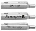 Długopis Parker Jotter Originals Czarny z grawerem i etui czarne na pasek