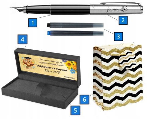 Parker Jotter Czarne Pióro Wieczne z Grawerem PREZENT IDEALNY UPOMINEK Parker Jotter Czarne Pióro Wieczne z Grawerem PREZENT IDEALNY UPOMINEK
