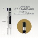 Zestaw oryginalnych wkładów metalowych Parker 3 sztuki żelowe i 3 sztuki zwykłe