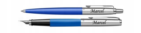 PARKER JOTTER Niebieskie Pióro i Długopis ZESTAW Z Grawerem I SUBLIMACJĄ PARKER JOTTER Niebieskie Pióro i Długopis ZESTAW Z Grawerem I SUBLIMACJĄ