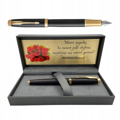 PARKER Pióro IM Premium BLACK GT F POZŁACANY z TABLICZKĄ NA PREZENT PARKER Pióro IM Premium BLACK GT F POZŁACANY z TABLICZKĄ NA PREZENT