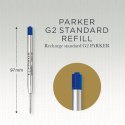 Wkład Parker do długopisu niebieski metalowy Rozmiar Medium 0,7mm