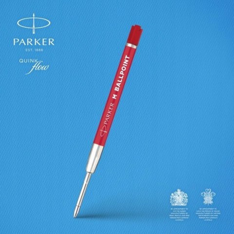 Wkład Parker do długopisu czerwony ekonomiczny 2 sztuki Rozmiar Medium 0,7mm Wkład Parker do długopisu czerwony ekonomiczny 2 sztuki Rozmiar Medium 0,7mm