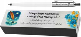 DŁUGOPIS PARKER JOTTER BIAŁY Z GRAWEREM TABLICZKA PREZENT DLA NAUCZYCIELA
