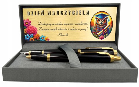 PARKER PIÓRO WIECZNE DŁUGOPIS ZESTAW IM ZŁOCONY Z GRAWEREM DLA NAUCZYCIELA PARKER PIÓRO WIECZNE DŁUGOPIS ZESTAW IM ZŁOCONY Z GRAWEREM DLA NAUCZYCIELA