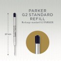 Wkłady Parker do długopisu czarny metalowy 3 sztuki Rozmiar Medium 0,7mm