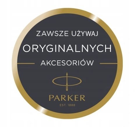 Wkłady Parker do długopisu czarny metalowy 3 sztuki Rozmiar Medium 0,7mm
